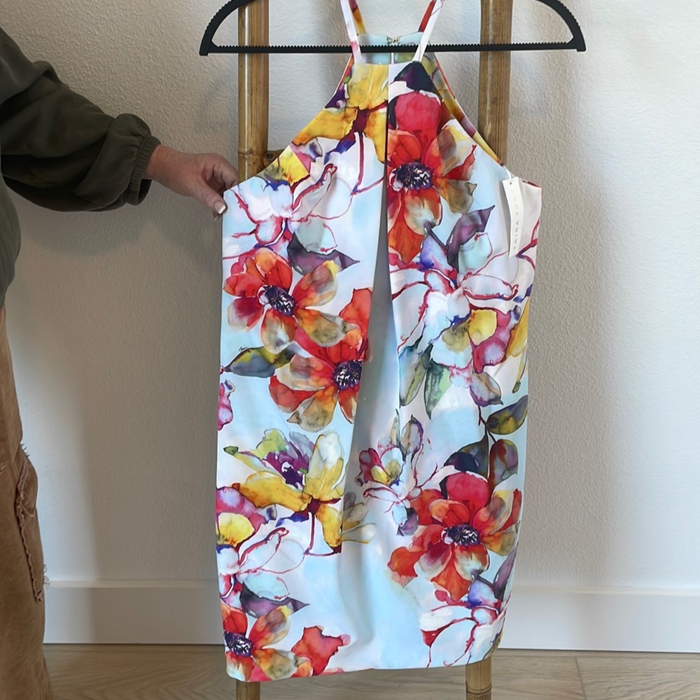 NWT Trina Turk Cocktail Dress - Watercolor Floral